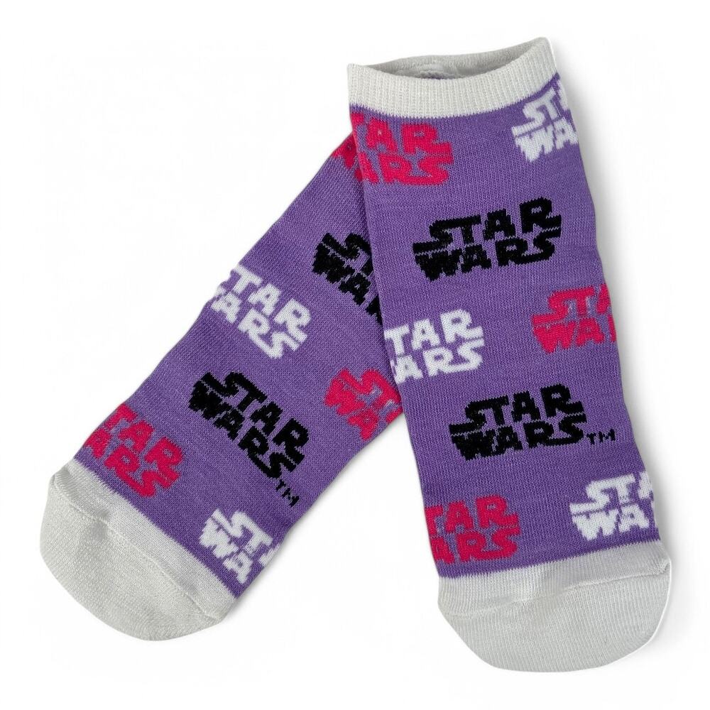 Star Wars Logo No Show Novelty Socks Mandalorian Womens One Size
